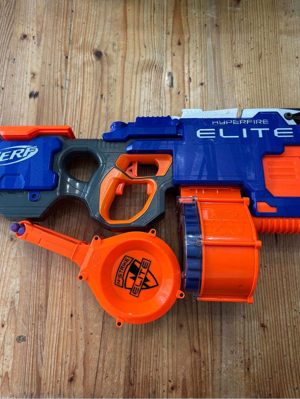 Nerf Elite HyperFire Blaster in Blue and Orange